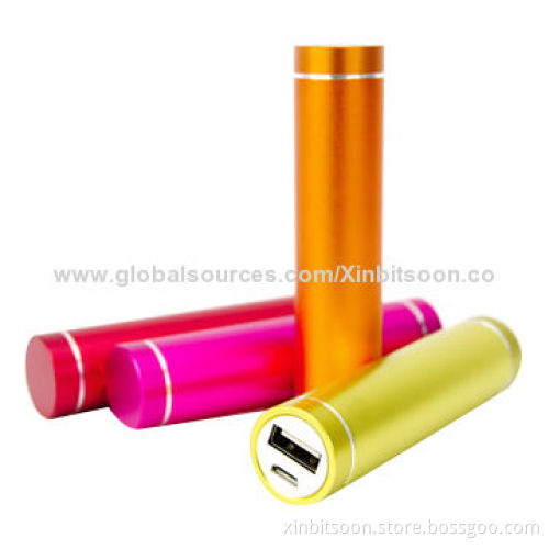 Portable Gift Power Bank with 2200mAh Capacity Lithium Battery with Metal